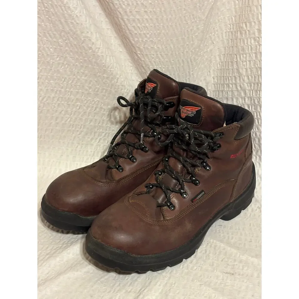 Red Wing 2246 Insulated Waterproof Steel Toe Safety Boots Brown Leather Mens 11D